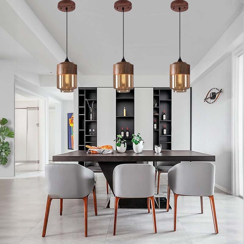 Elegant Contemporary Glass Kitchen Island Pendant Light