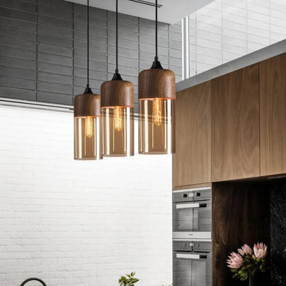 Elegant Contemporary Glass Kitchen Island Pendant Light