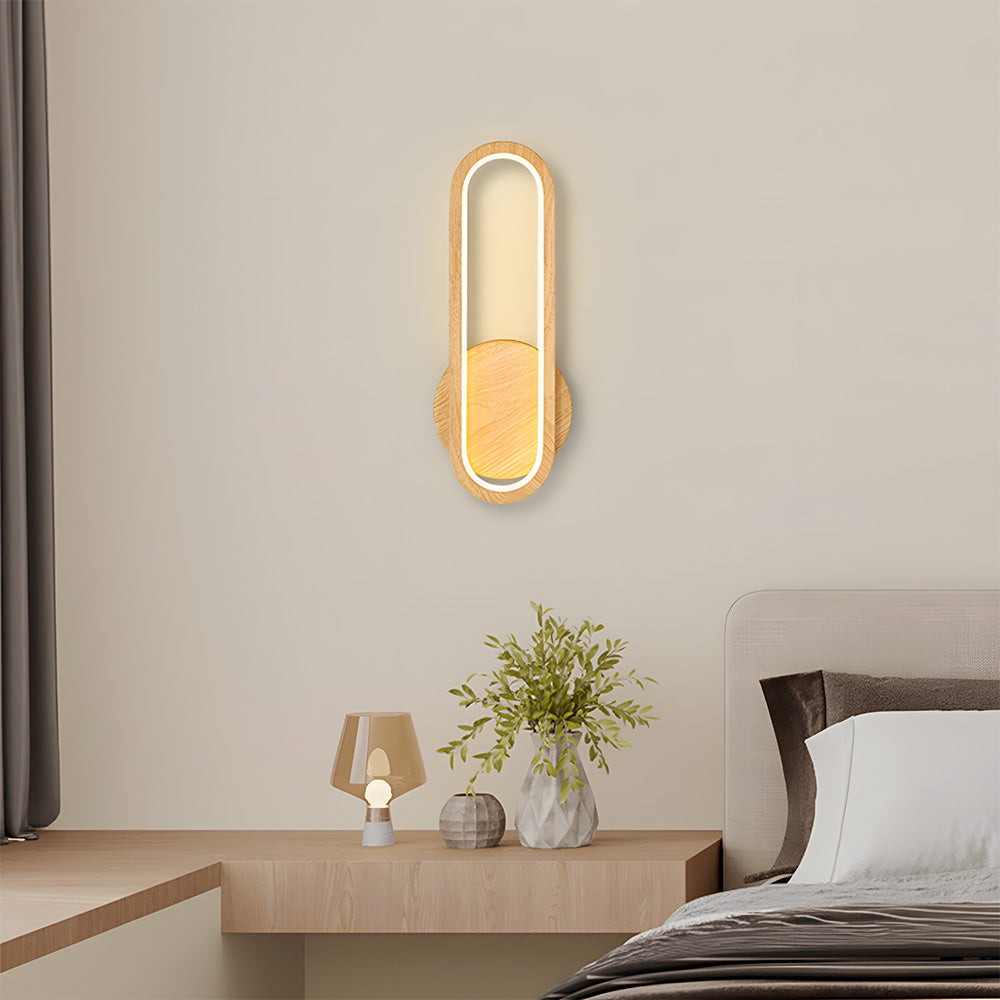Rustic Vintage Wood Warm Ambient Wall Light