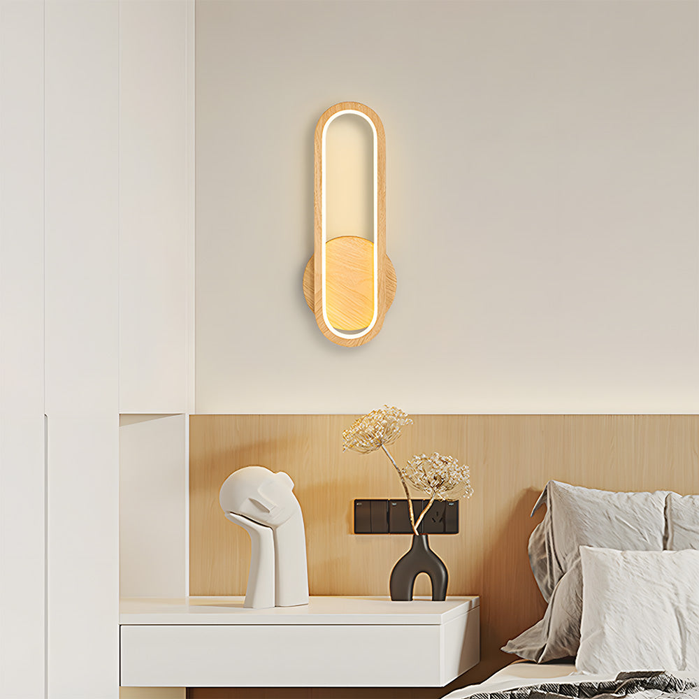 Rustic Vintage Wood Warm Ambient Wall Light