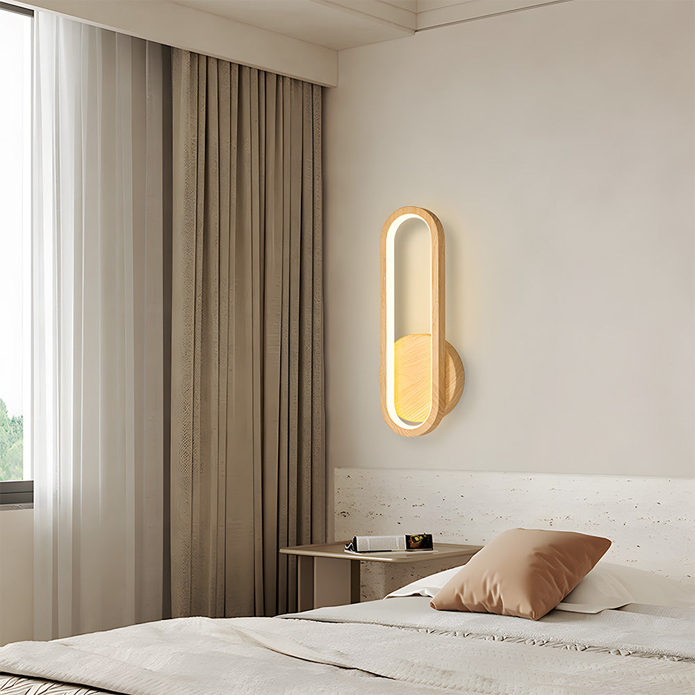 Rustic Vintage Wood Warm Ambient Wall Light