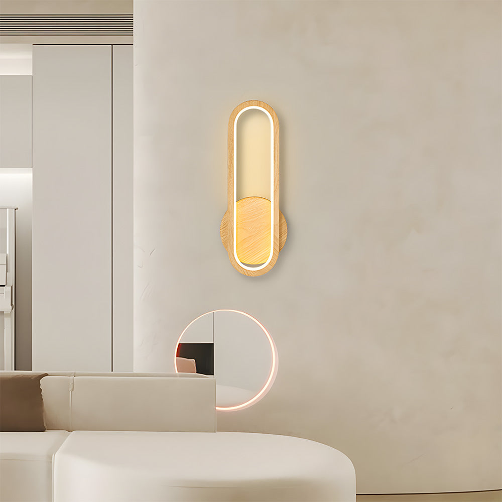 Rustic Vintage Wood Warm Ambient Wall Light