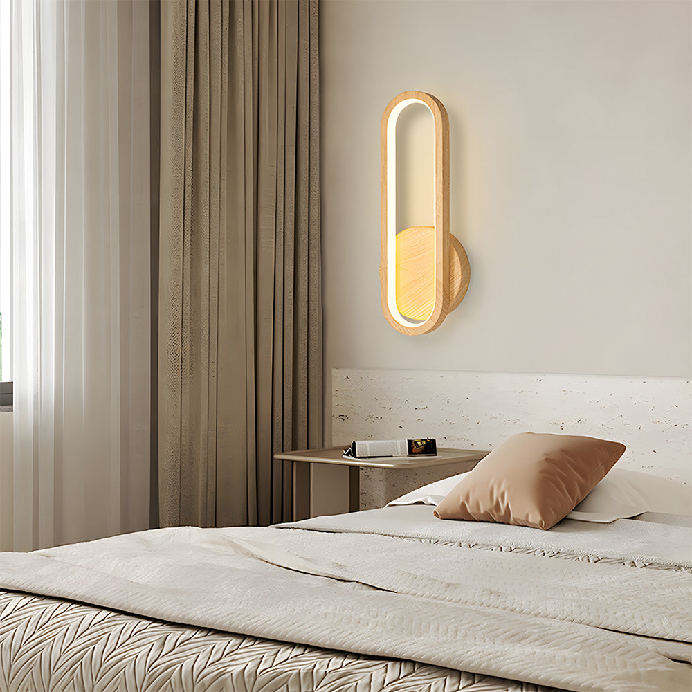 Rustic Vintage Wood Warm Ambient Wall Light