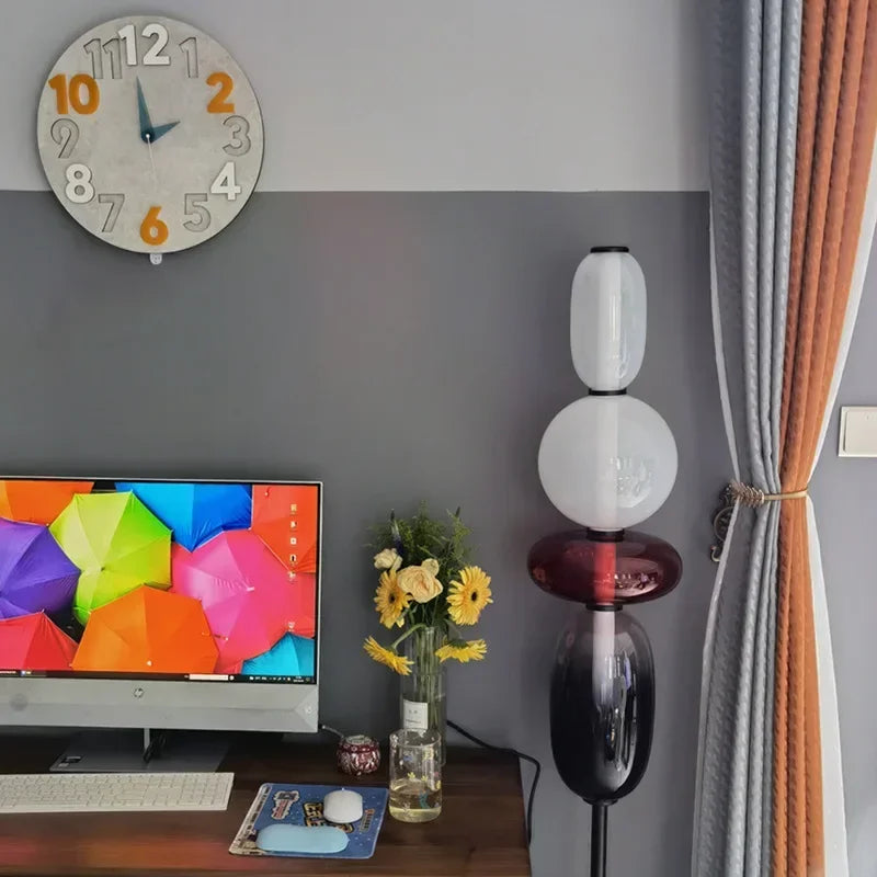 Designer Floor Lamp Colorful LED Adjustable Height Modern