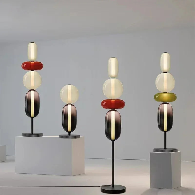 Designer Floor Lamp Colorful LED Adjustable Height Modern