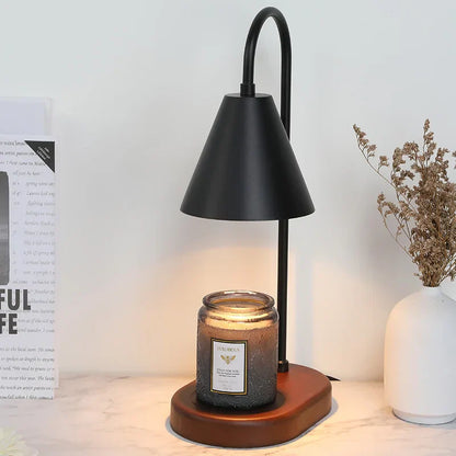 Dimmable candle wax warmer lamp with scented melting light
