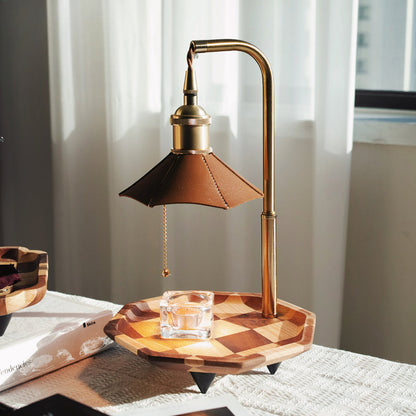 Retro Wood warming candle lamp