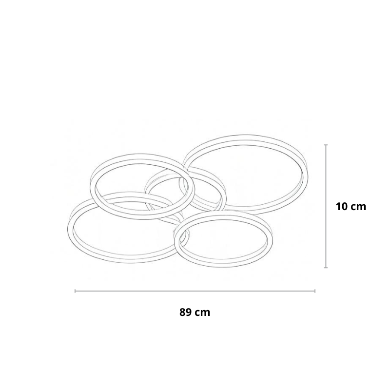 Modern LED Ceiling Light with Dimmable Remote Control