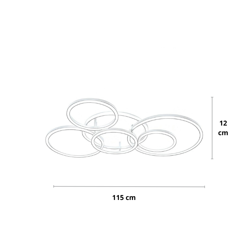 Modern LED Ceiling Light with Dimmable Remote Control