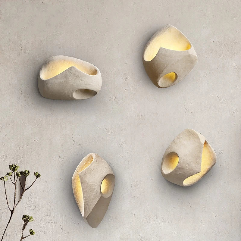 Contemporary Led Resin Sculptural Ambient Wall Sconce
