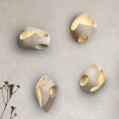 Contemporary Led Resin Sculptural Ambient Wall Sconce