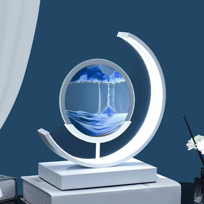 Sand Art Bedside Table Lamp - Ambient Light - Sandscape Design