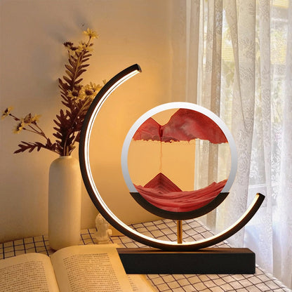 Sand Art Bedside Table Lamp - Ambient Light - Sandscape Design