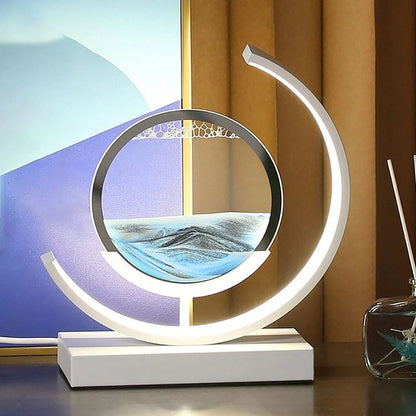 Sand Art Bedside Table Lamp - Ambient Light - Sandscape Design