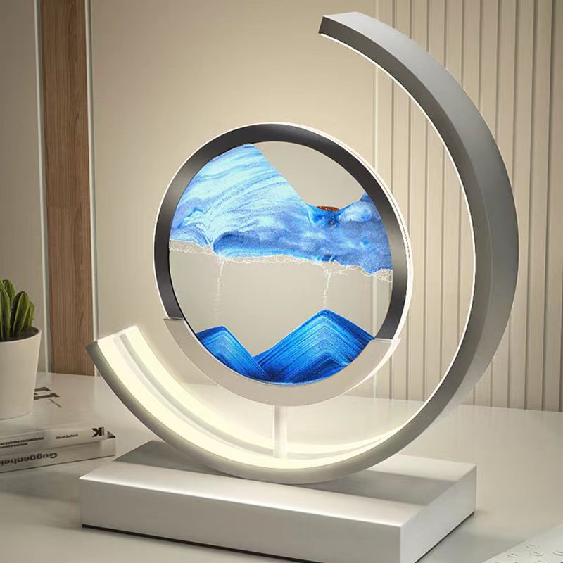 Sand Art Bedside Table Lamp - Ambient Light - Sandscape Design