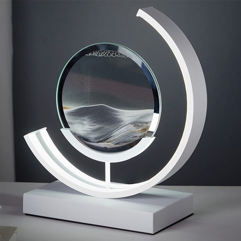 Sand Art Bedside Table Lamp - Ambient Light - Sandscape Design