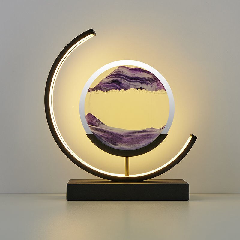 Sand Art Bedside Table Lamp - Ambient Light - Sandscape Design