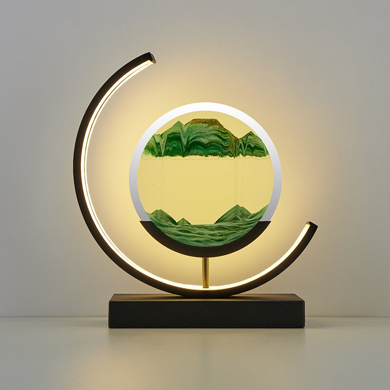 Sand Art Bedside Table Lamp - Ambient Light - Sandscape Design