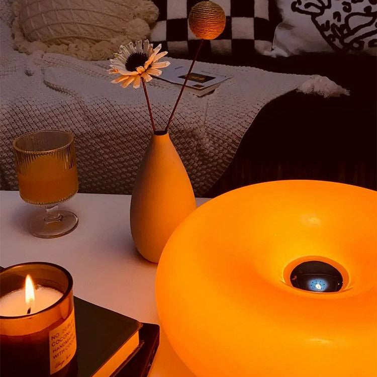 Scandi Glass Metal LED Table Wall Lamp – Rechargeable Dimmable – Living Room