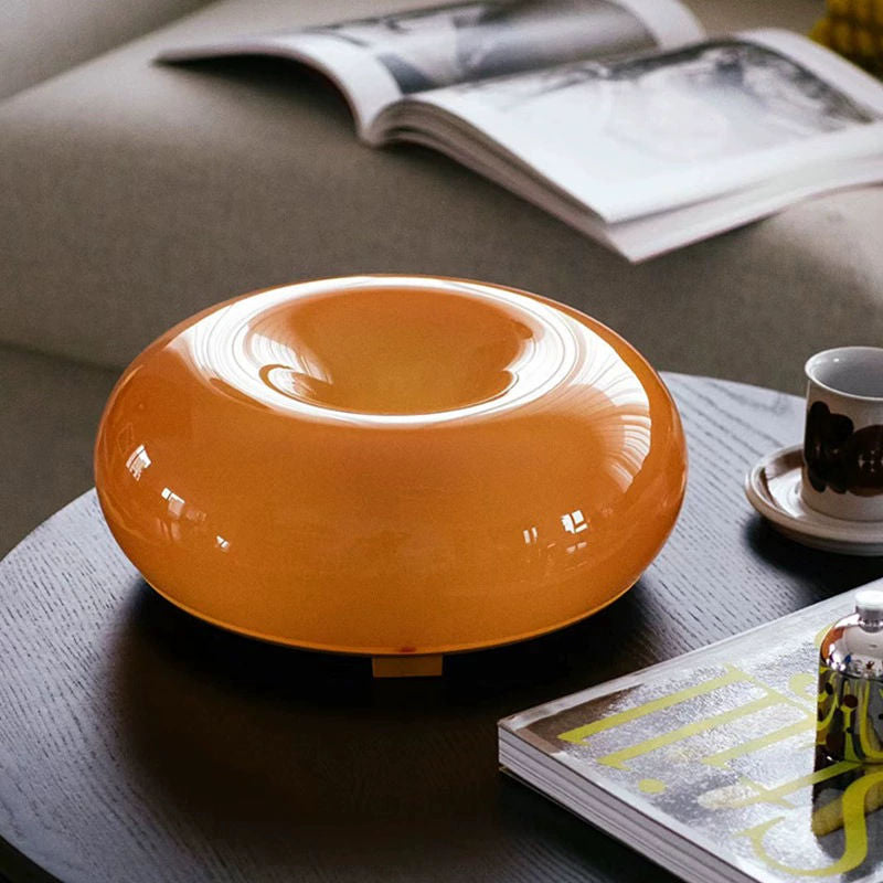 Scandi Glass Metal LED Table Wall Lamp – Rechargeable Dimmable – Living Room