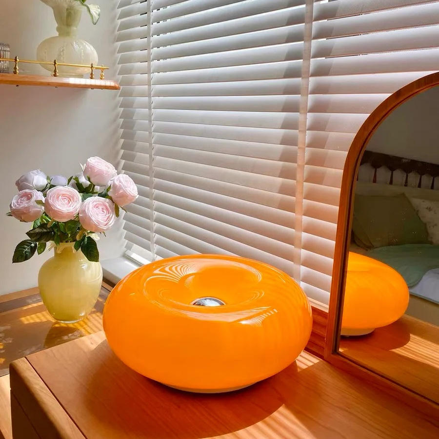 Scandi Glass Metal LED Table Wall Lamp – Rechargeable Dimmable – Living Room