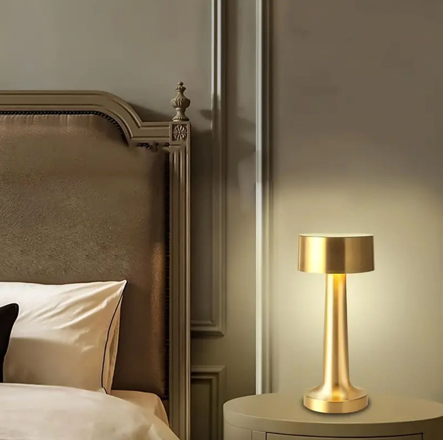 Bedside Table Lamp For Bedroom - Wireless Rechargeable LED Touch Dimmable