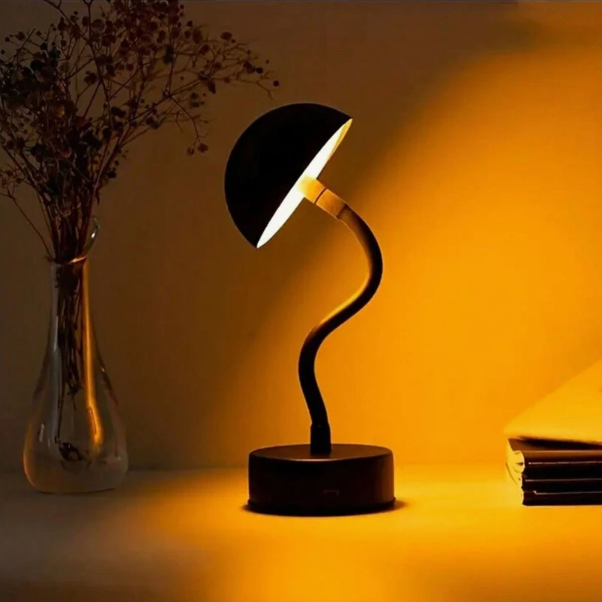 Cordless Table Lamp For Bedroom & Living Room - Rechargeable LED, Touch Dimmable