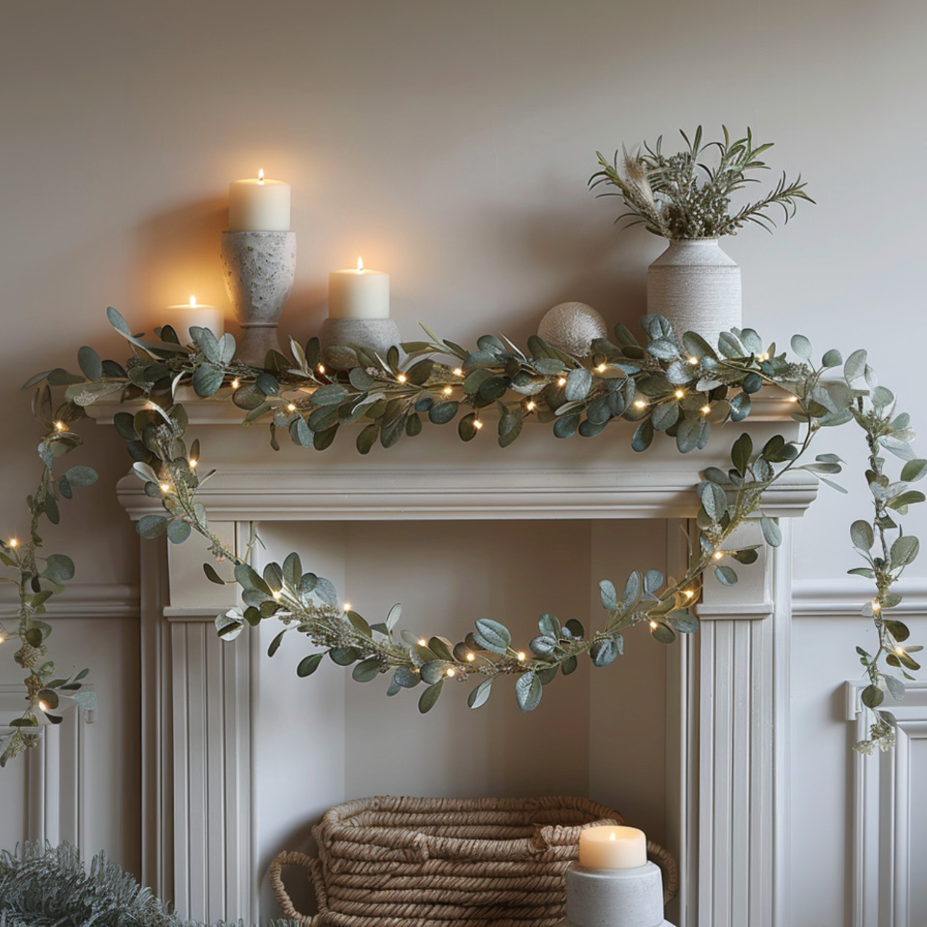 Olive Branch LED Fairy Lights Garland - Decorative String Lights