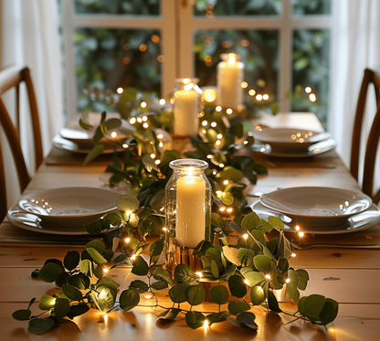 Olive Branch LED Fairy Lights Garland - Decorative String Lights