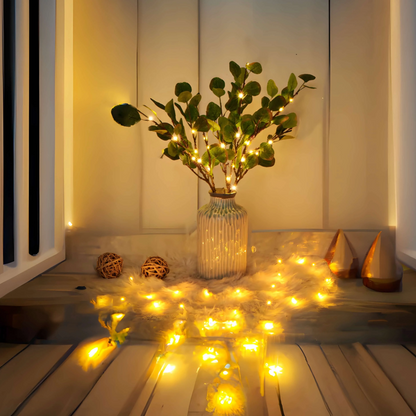 Olive Branch LED Fairy Lights Garland - Decorative String Lights