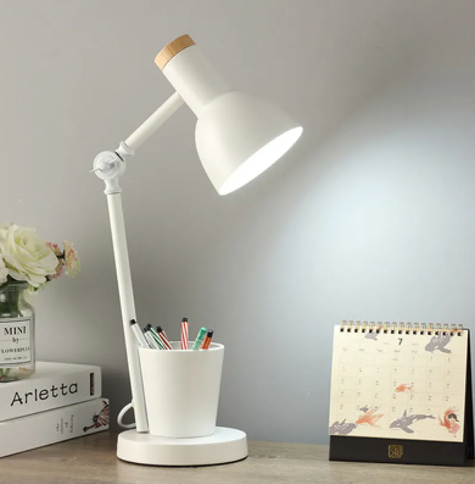 Modern Adjustable Bedside Table Lamp for Kids Bedroom - Desk Reading Light
