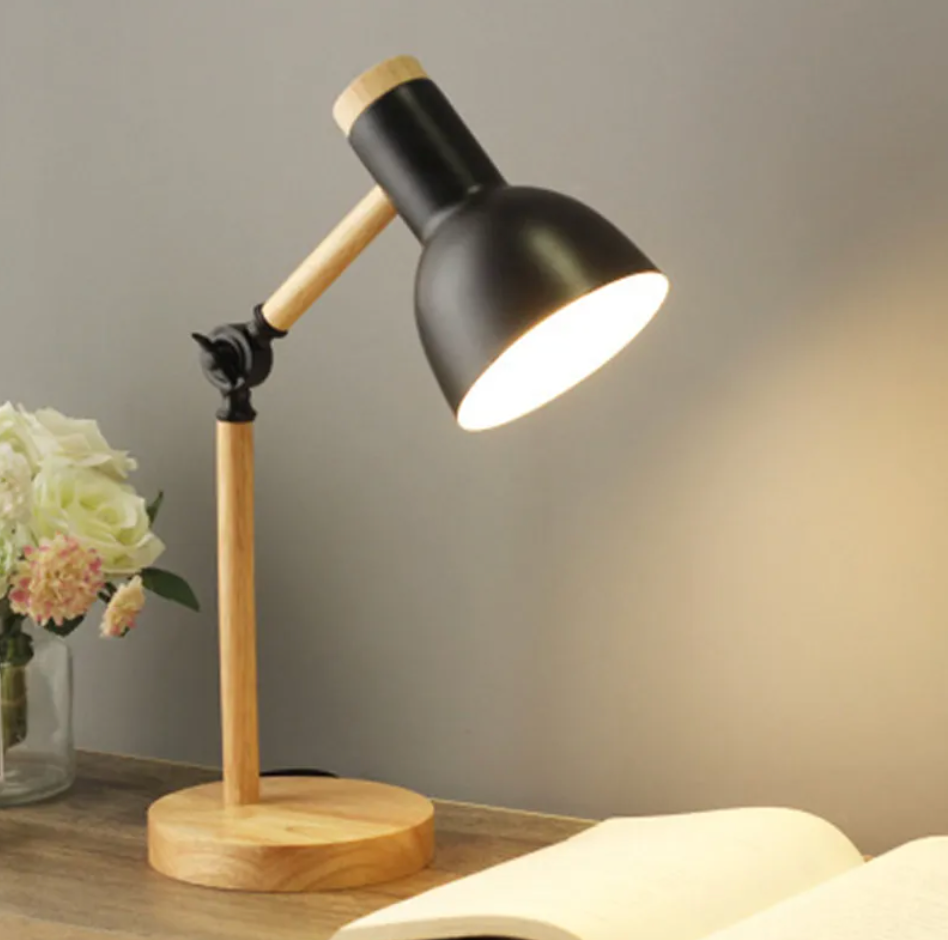 Kids Desk Lamp For Bedroom - Reading Light - Wood