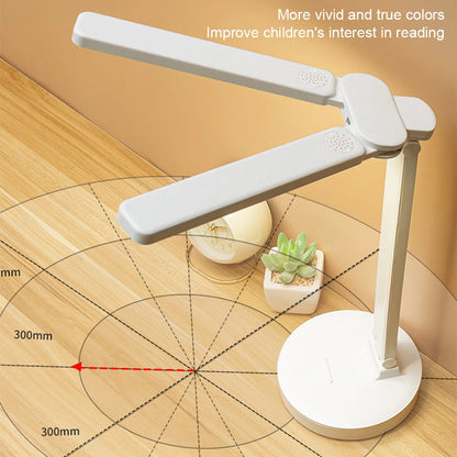 LED Desk Lamp For Office & Study - Foldable Dual-Angle Task Light - Adjustable Arm