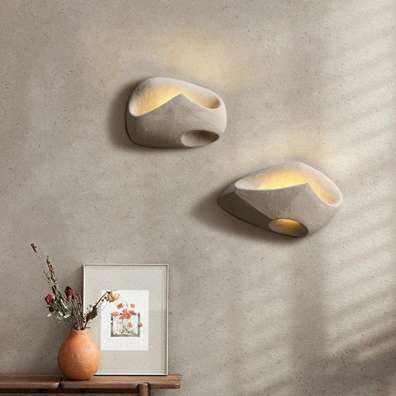Contemporary Led Resin Sculptural Ambient Wall Sconce