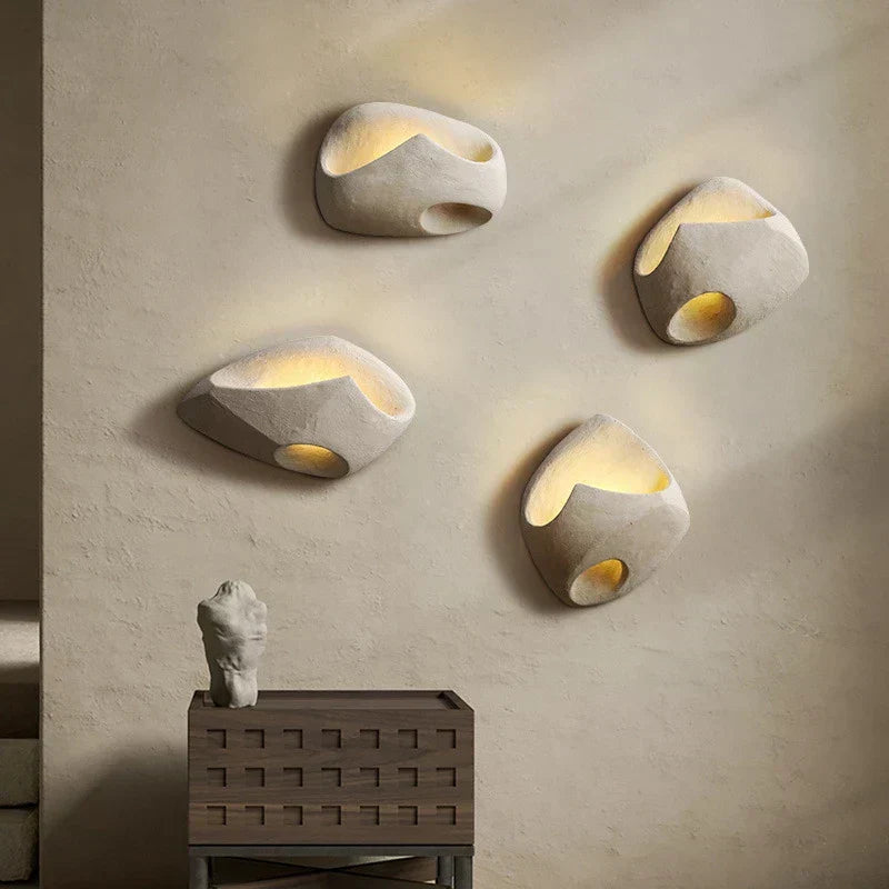 Contemporary Led Resin Sculptural Ambient Wall Sconce