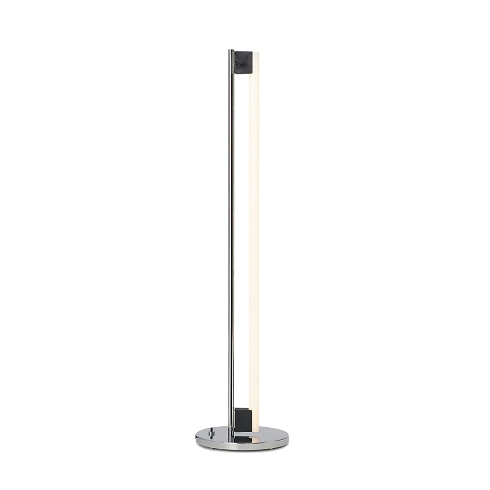 Modern Slim Chrome Metal LED Floor Lamp – Foot Switch – Living Room & Office