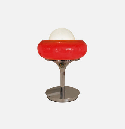 Elegant Retro Frosted Glass Floor And Table Lamp Red Yellow Led Lights