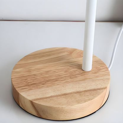 Wood Base Table Lamp - Nightstand Reading Light
