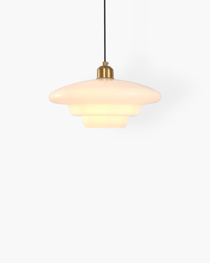 Timeless Glass Brass Accent Elegant Kitchen Pendant Light