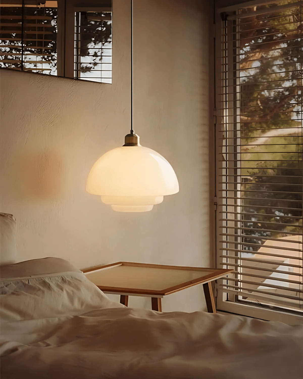 Timeless Glass Brass Accent Elegant Kitchen Pendant Light