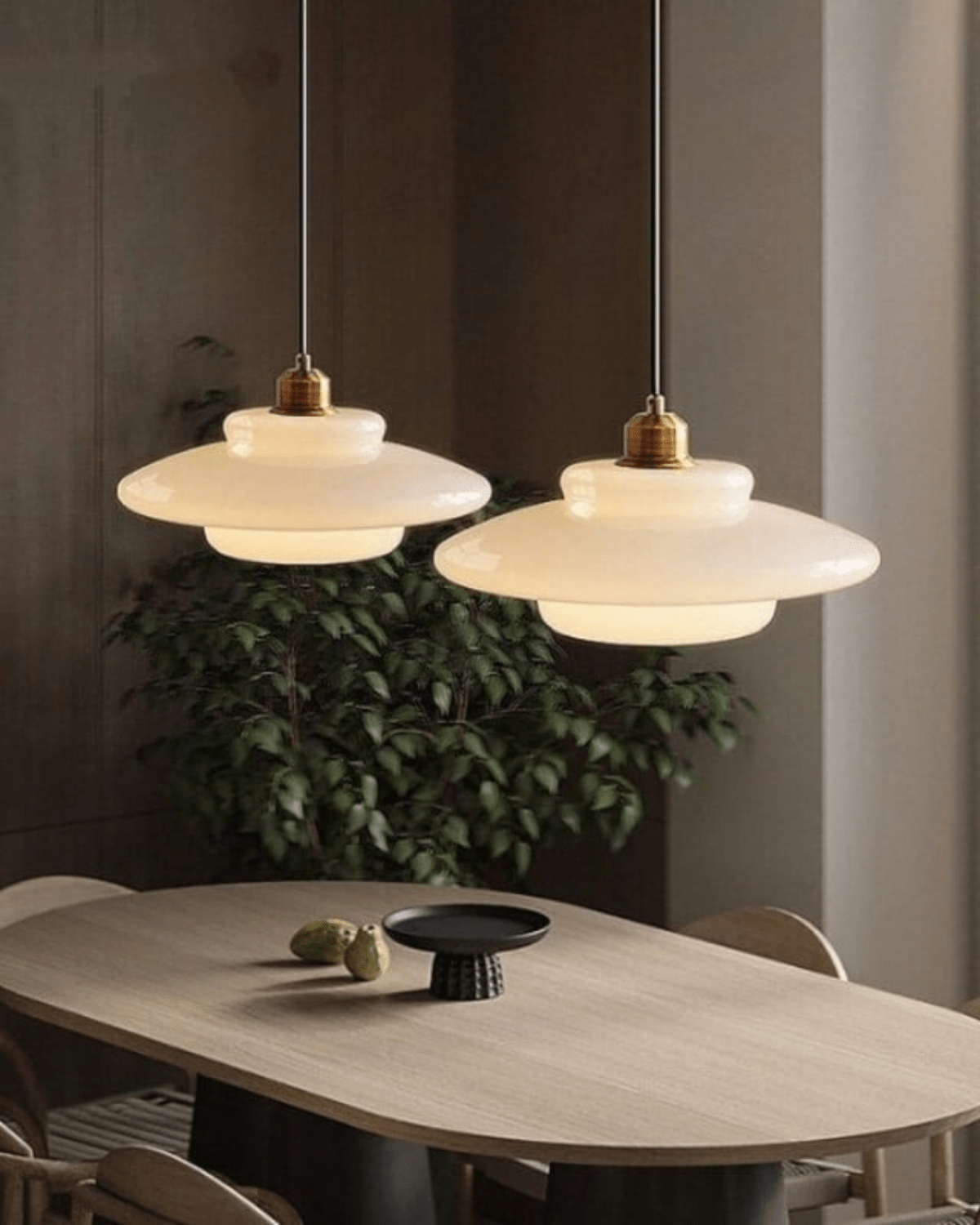 Timeless Glass Brass Accent Elegant Kitchen Pendant Light