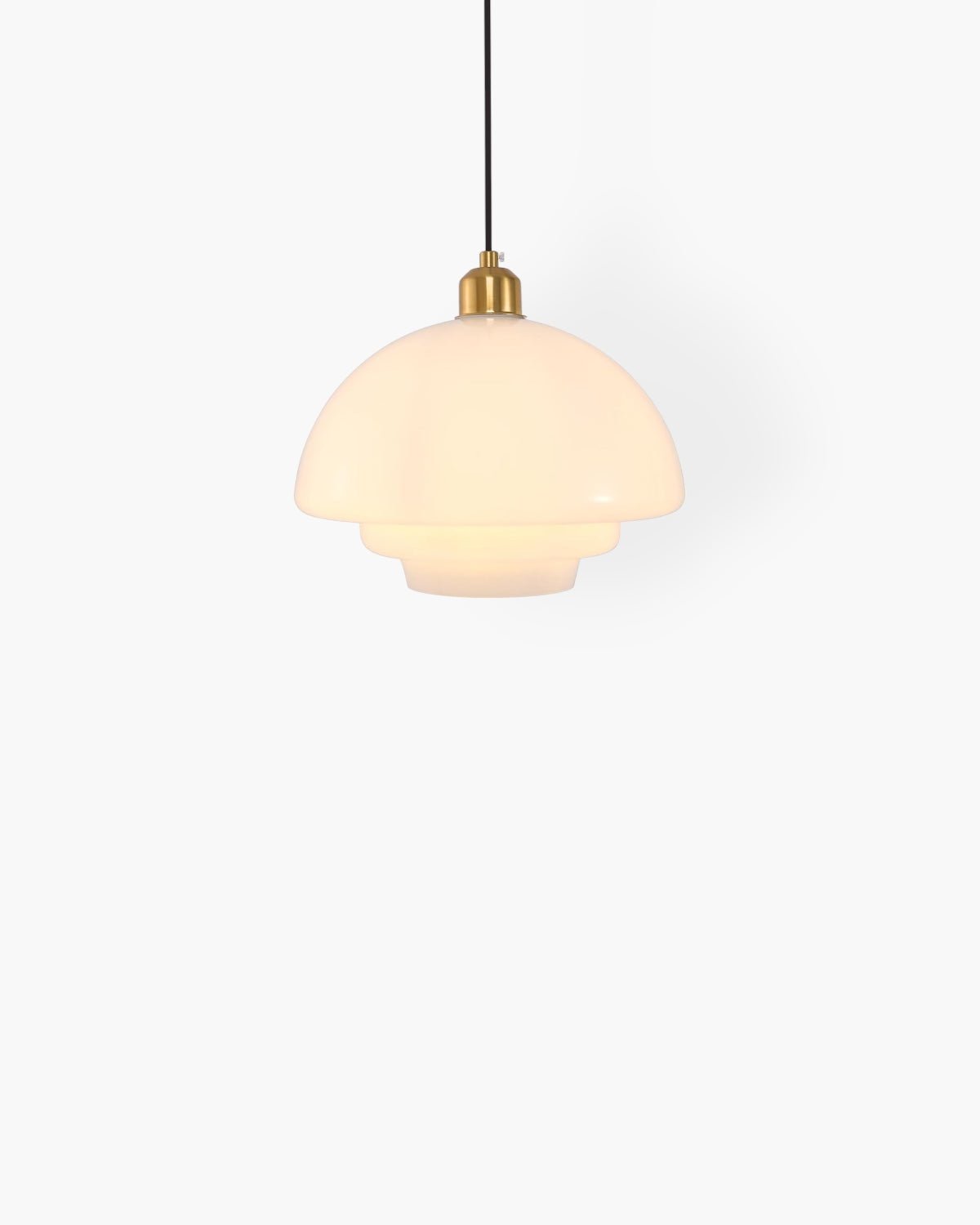 Timeless Glass Brass Accent Elegant Kitchen Pendant Light