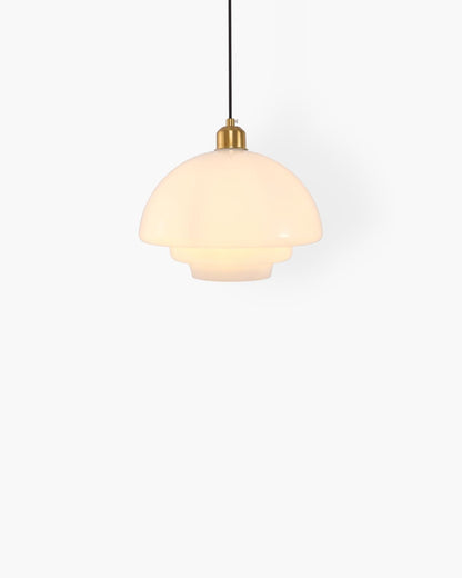 Timeless Glass Brass Accent Elegant Kitchen Pendant Light