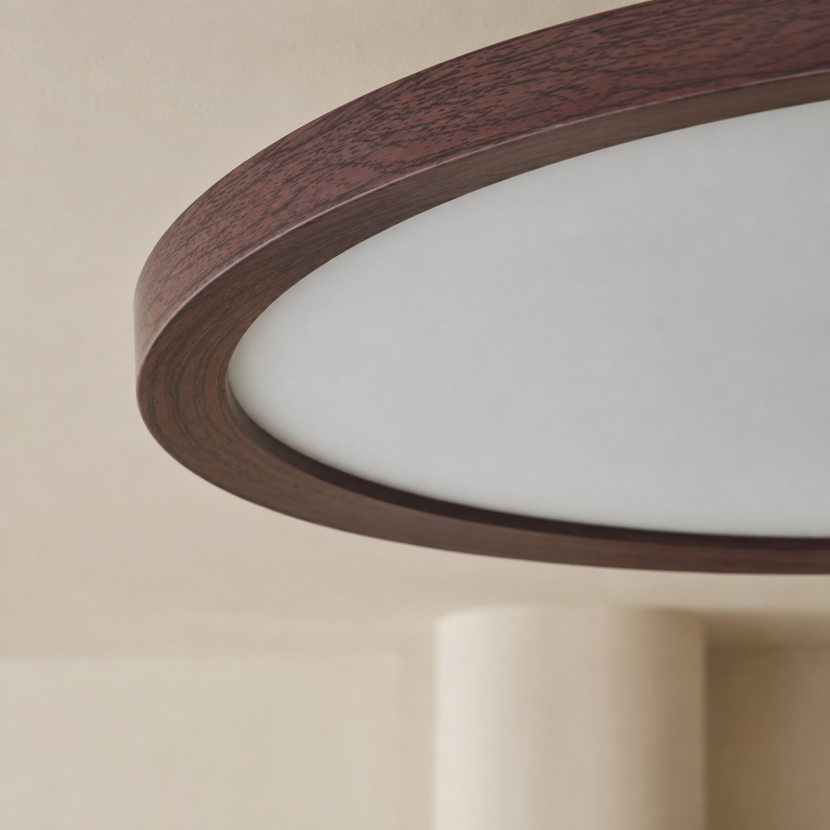 Ultra-Thin Dark Wood Effect LED Ceiling Light