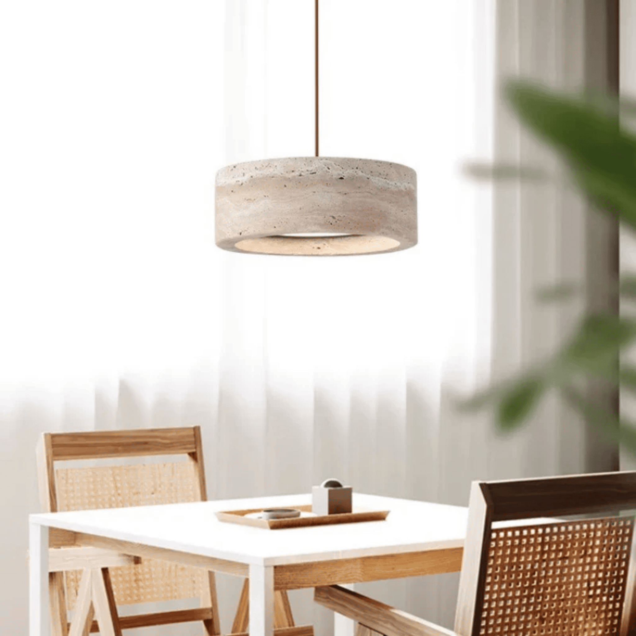 Natural Travertine Stone Pendant Light