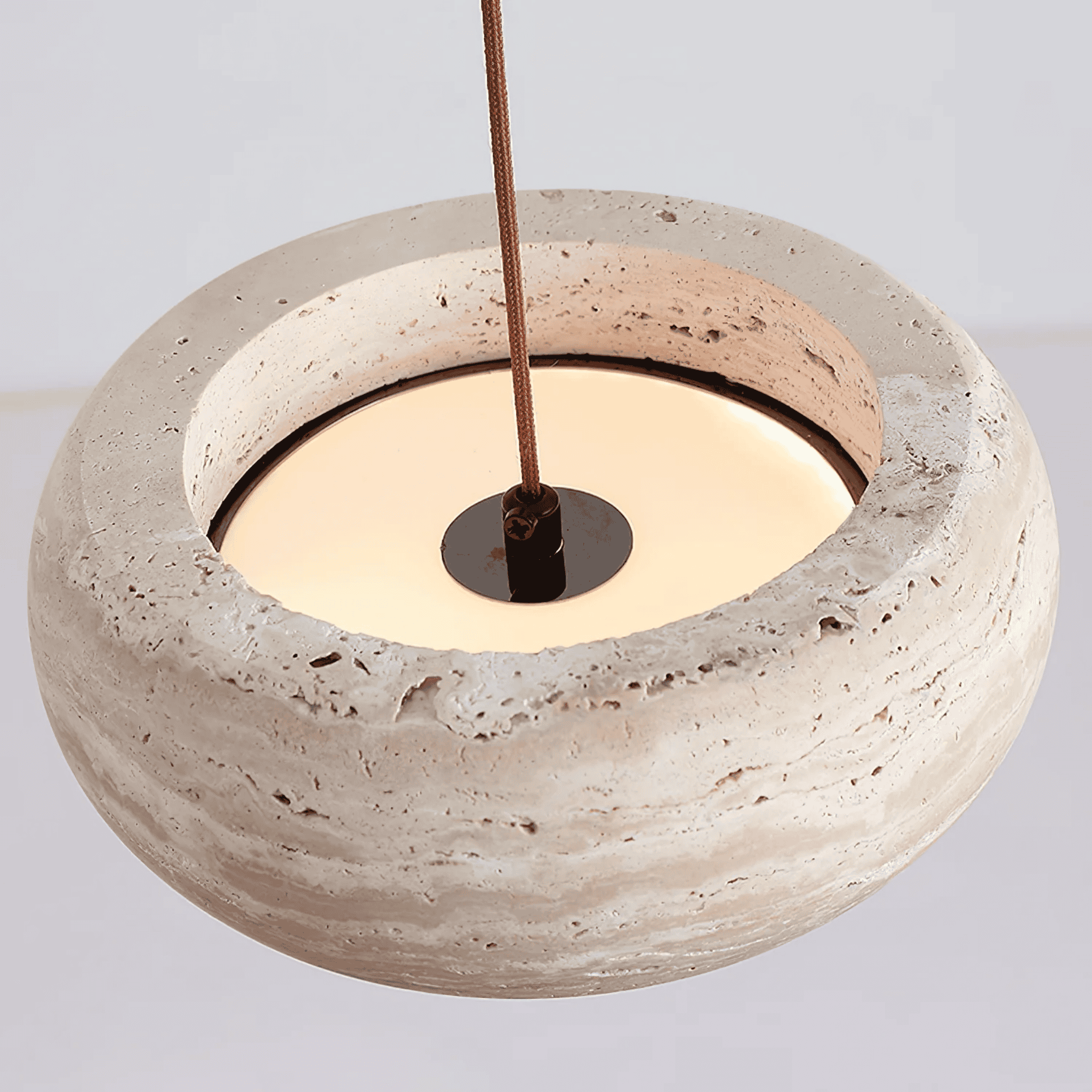 Natural Travertine Stone Pendant Light