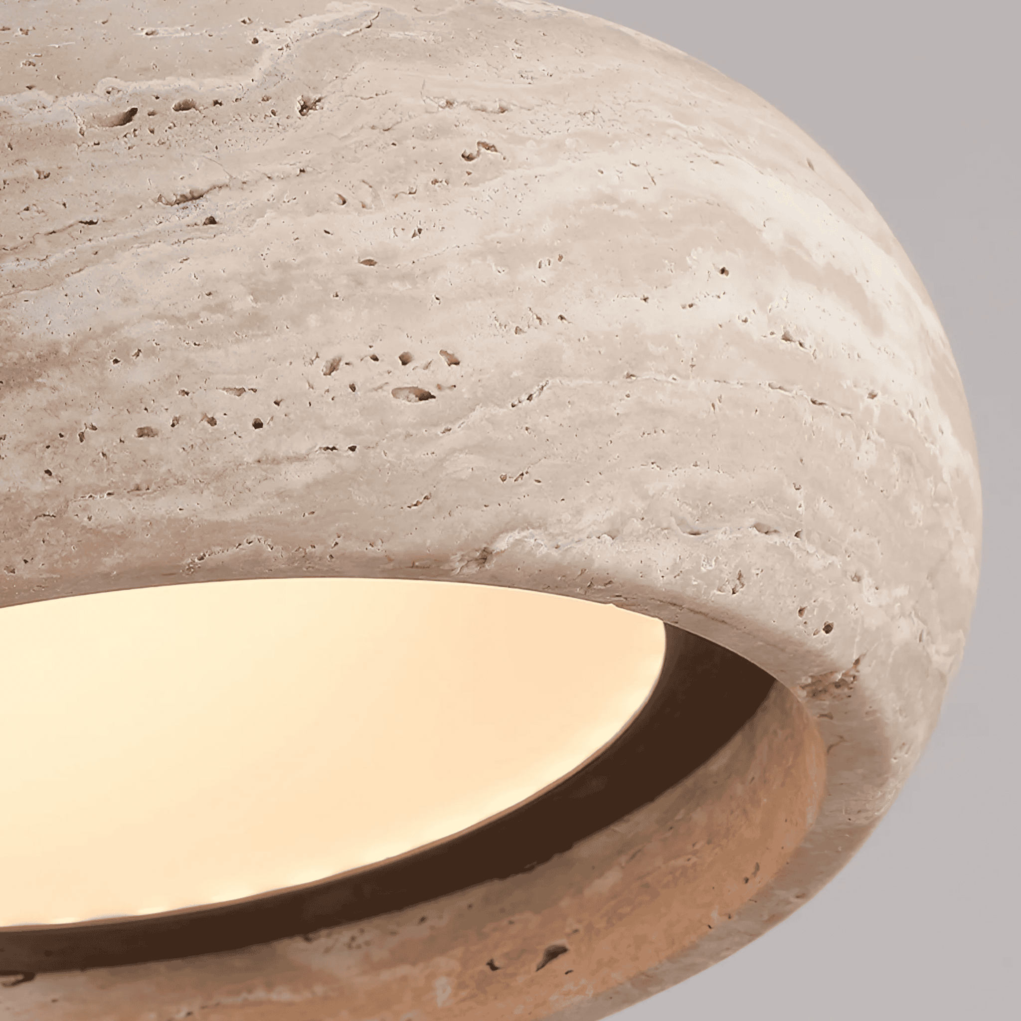 Natural Travertine Stone Pendant Light