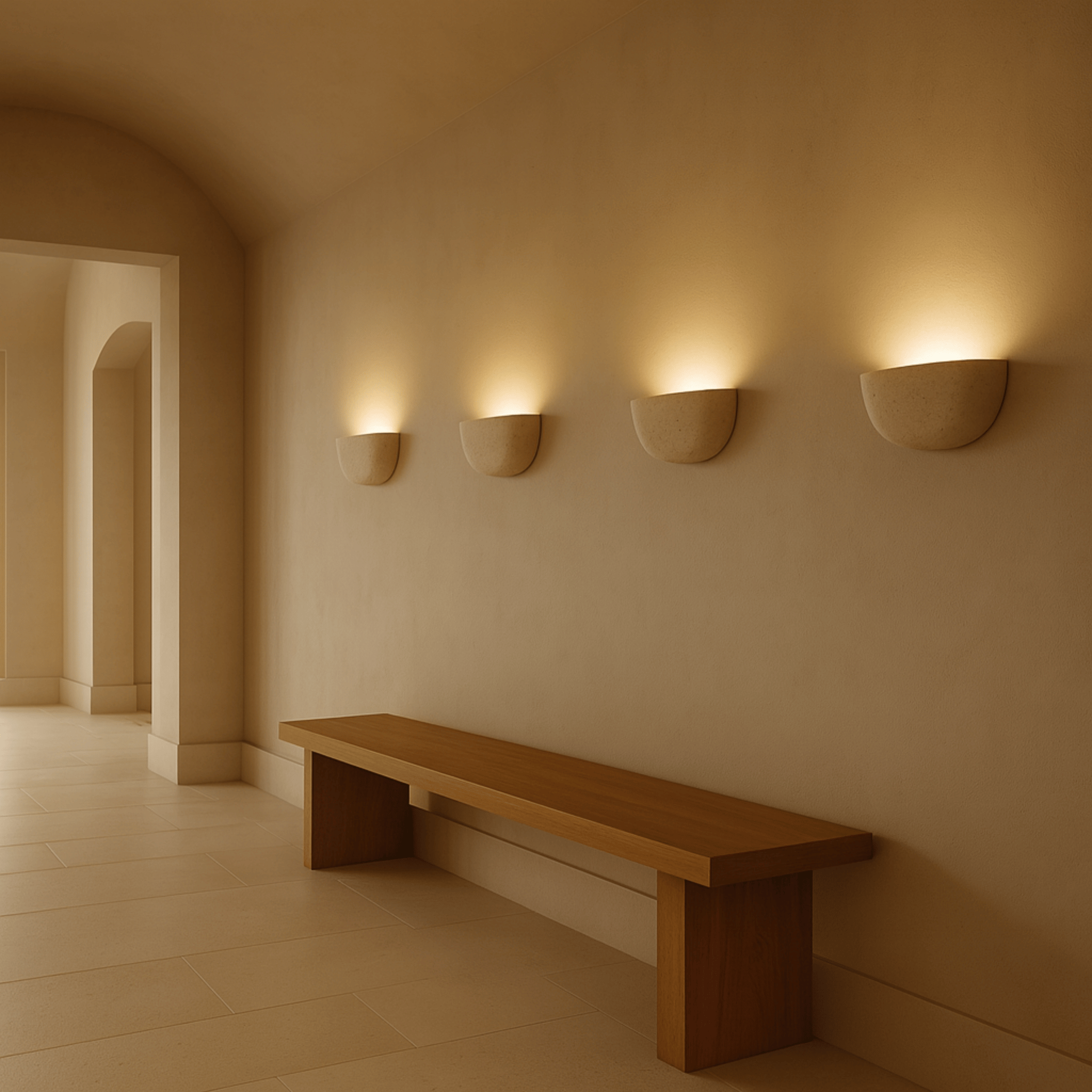 Travertine Stone Wall Lamp