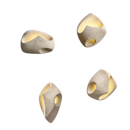 Contemporary Led Resin Sculptural Ambient Wall Sconce