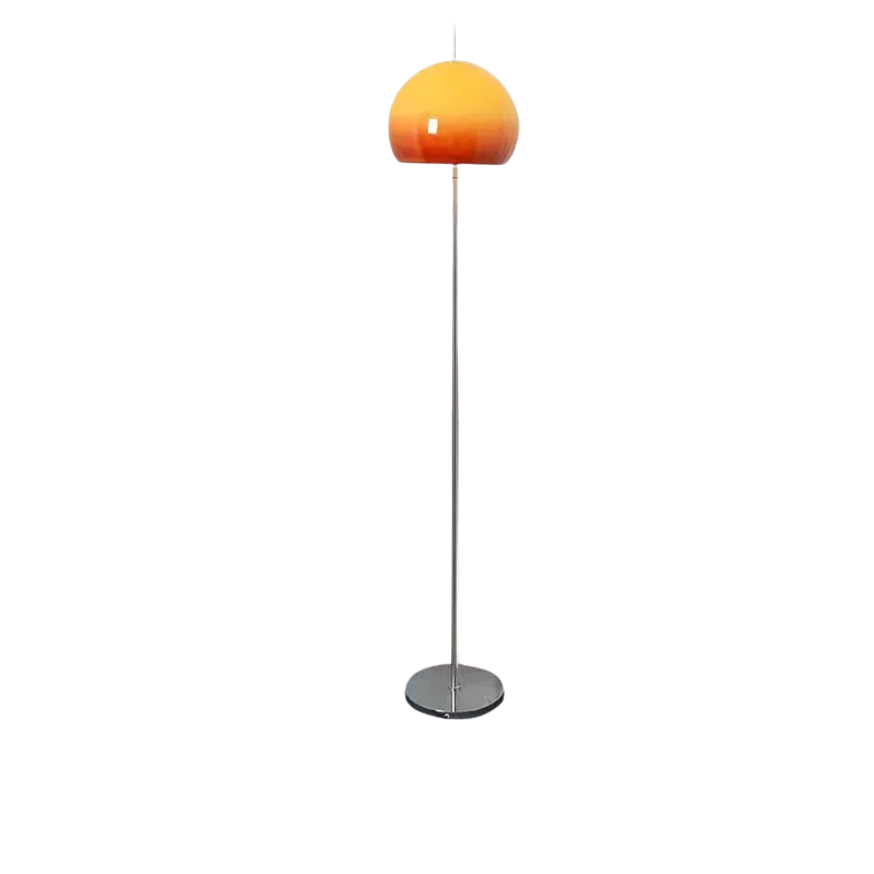 Bauhaus Retro Dimmable Remote Control Orange Stained Glass Table and Floor Lamp